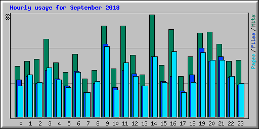 Hourly usage for September 2018
