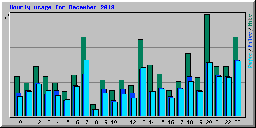 Hourly usage for December 2019