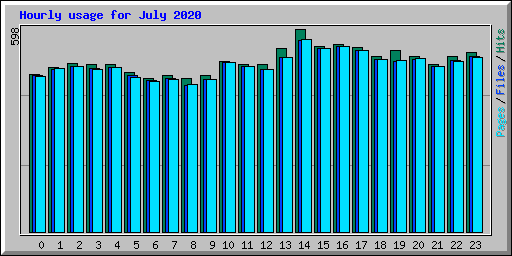 Hourly usage for July 2020