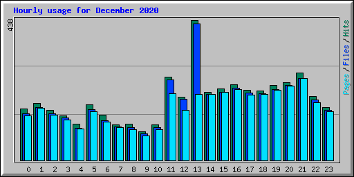 Hourly usage for December 2020