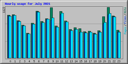 Hourly usage for July 2021