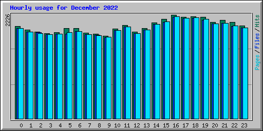 Hourly usage for December 2022
