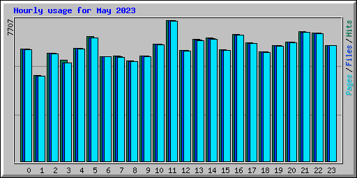 Hourly usage for May 2023