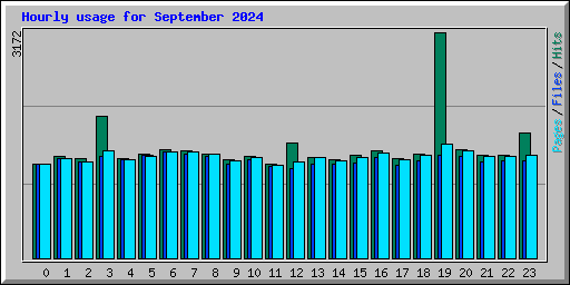 Hourly usage for September 2024
